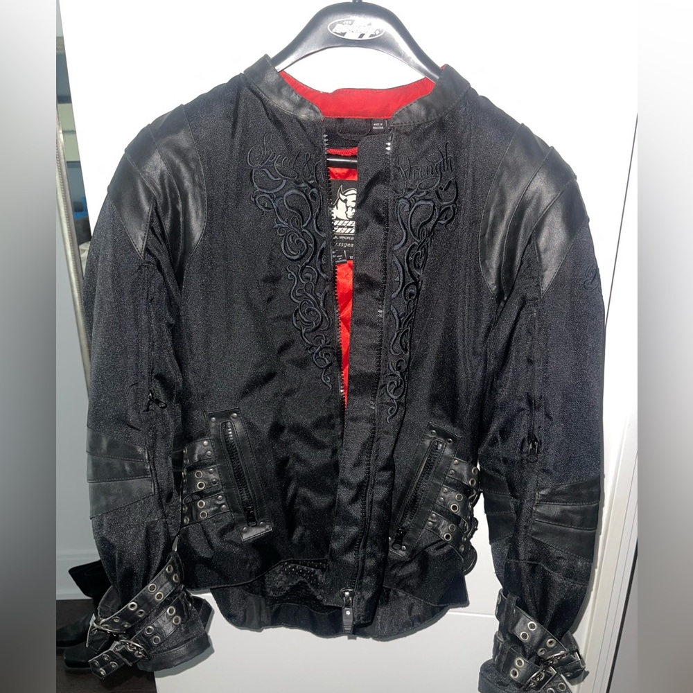 Ladies lined and padded Motorcycle Jacket